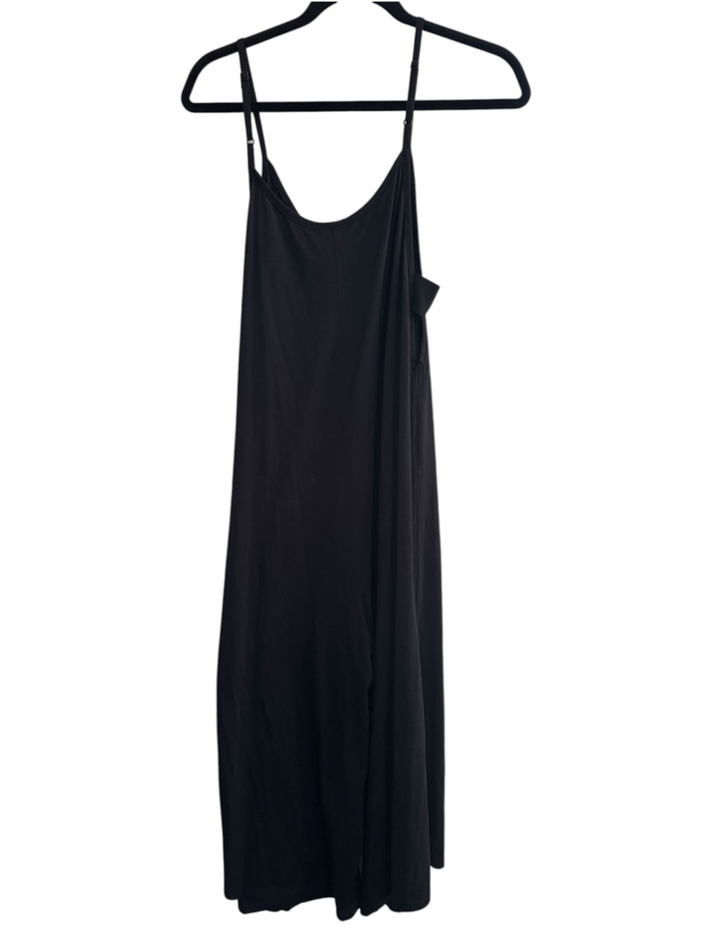 Bobi women’s Small Black Wide-Leg Jumpsuit flowy open with thick band sides #NE